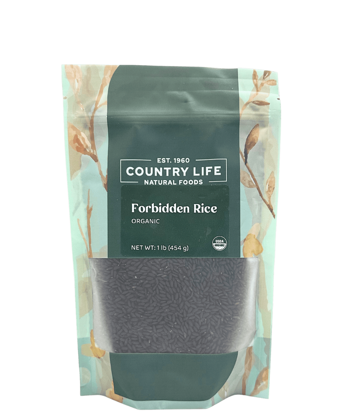 Forbidden Rice, Black, Organic (Black Pearl Rice), Grains, Rice & Cereal from Country Life Natural Foods