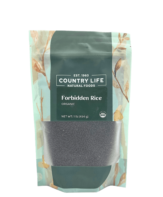 Forbidden Rice, Black, Organic (Black Pearl Rice), Grains, Rice & Cereal from Country Life Natural Foods