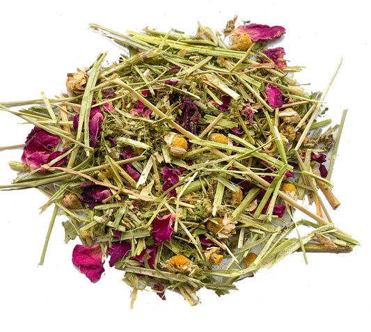 Calming Forage Mix For Rabbits, Guinea Pigs, Hamsters, and Chinchillas (2 ounces) from Dahlia Pets