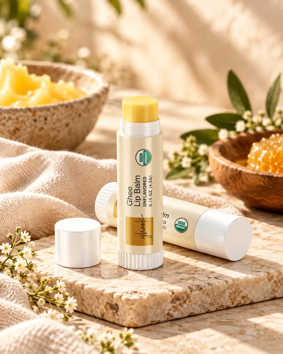 Ghee Lip Balm, Certified Organic