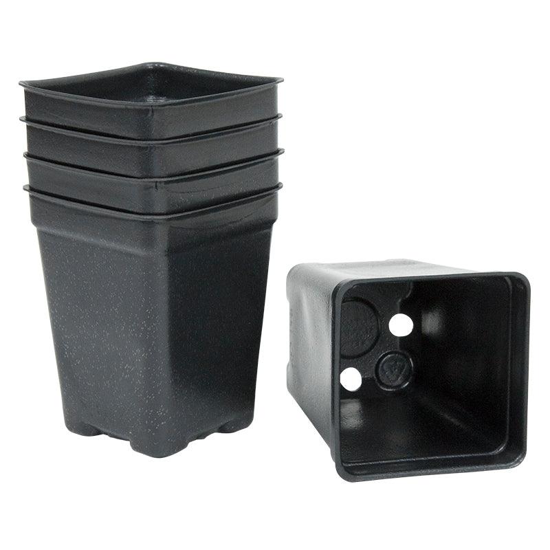 Plastic Pot Deep Vacuum 3" sq, Garden from Grow Organic