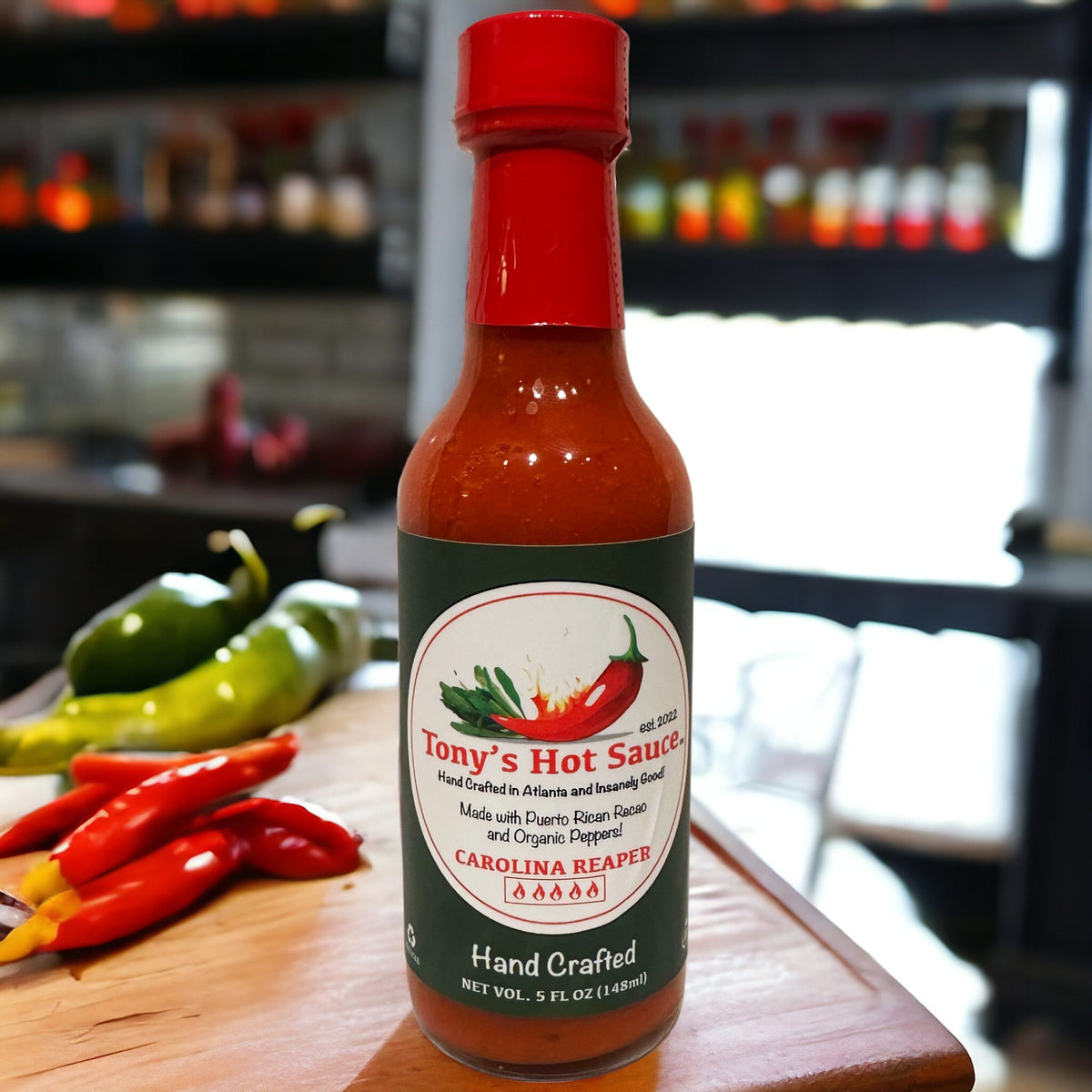 Tony's Handcrafted "Carolina Reaper" Hot Sauce 5 Oz, Hot Sauce from Tony's Hot Sauce Company