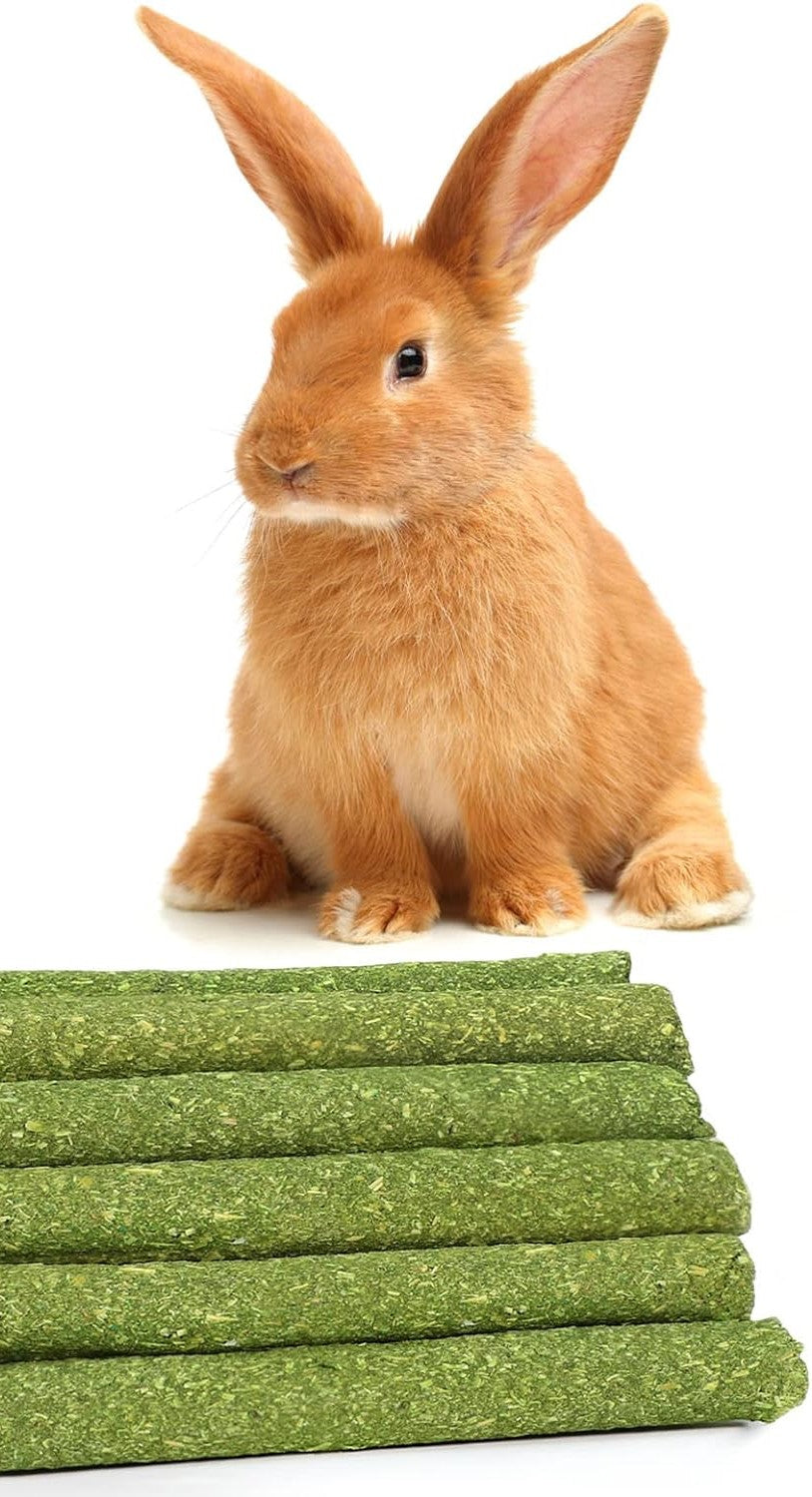 Natural Timothy Grass Stick, Chew Toys for Rabbit, Guinea Pig, Hamster, and Other Small Animals from Dahlia Pets
