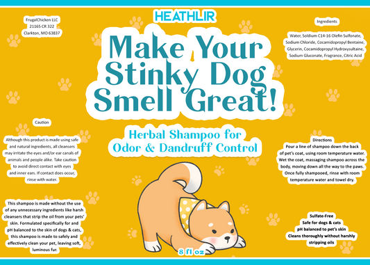 Make Your Stinky Dog Smell Great! Herbal Shampoo For Dogs (8 ounces) from Dahlia Pets