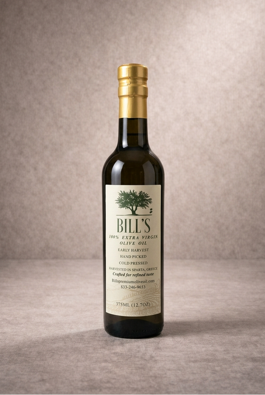 100% Cold-Pressed Extra Virgin Olive Oil, Oil from Bill's Premium Olive Oil