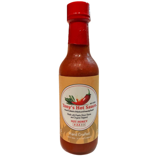 Tony's Handcrafted Hot Sauce- "Hot Honey"  Hot Sauce 5 Oz, Hot Sauce from Tony's Hot Sauce Company