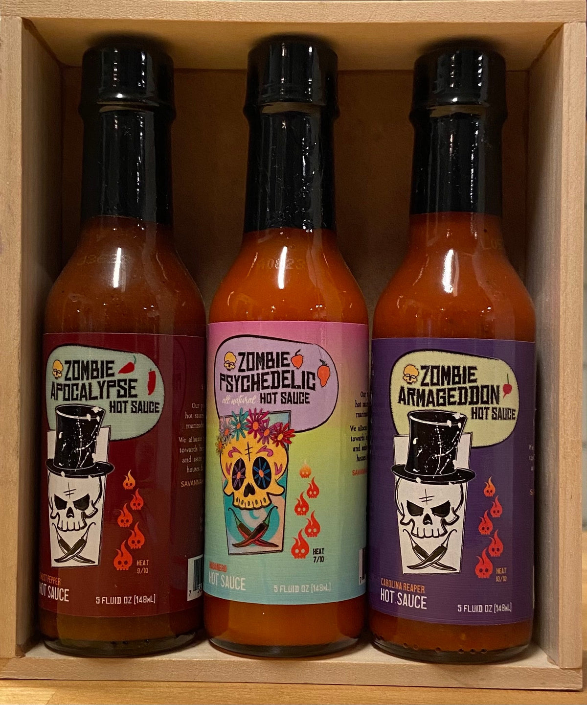 Zombie Hot Sauce Trio