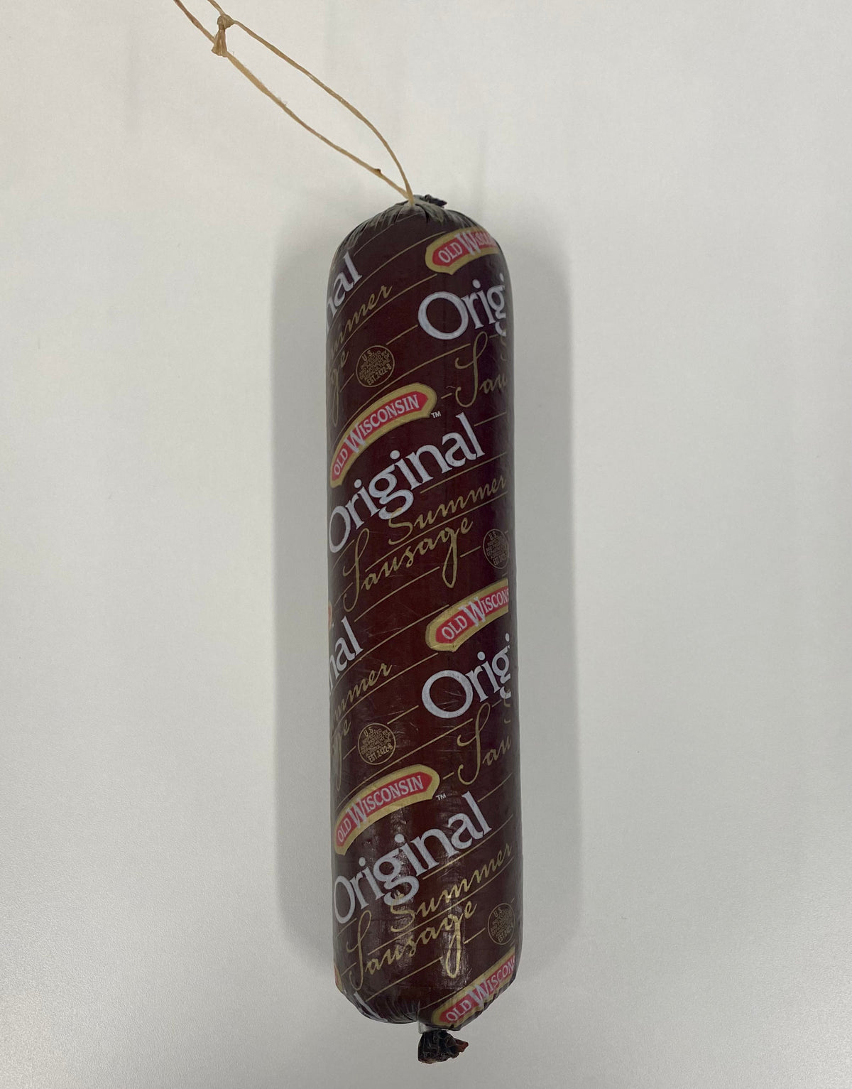 1.5 lb Summer Sausage, Hand Tied Old Wisc., Plain by Mousehouse Cheesehaus