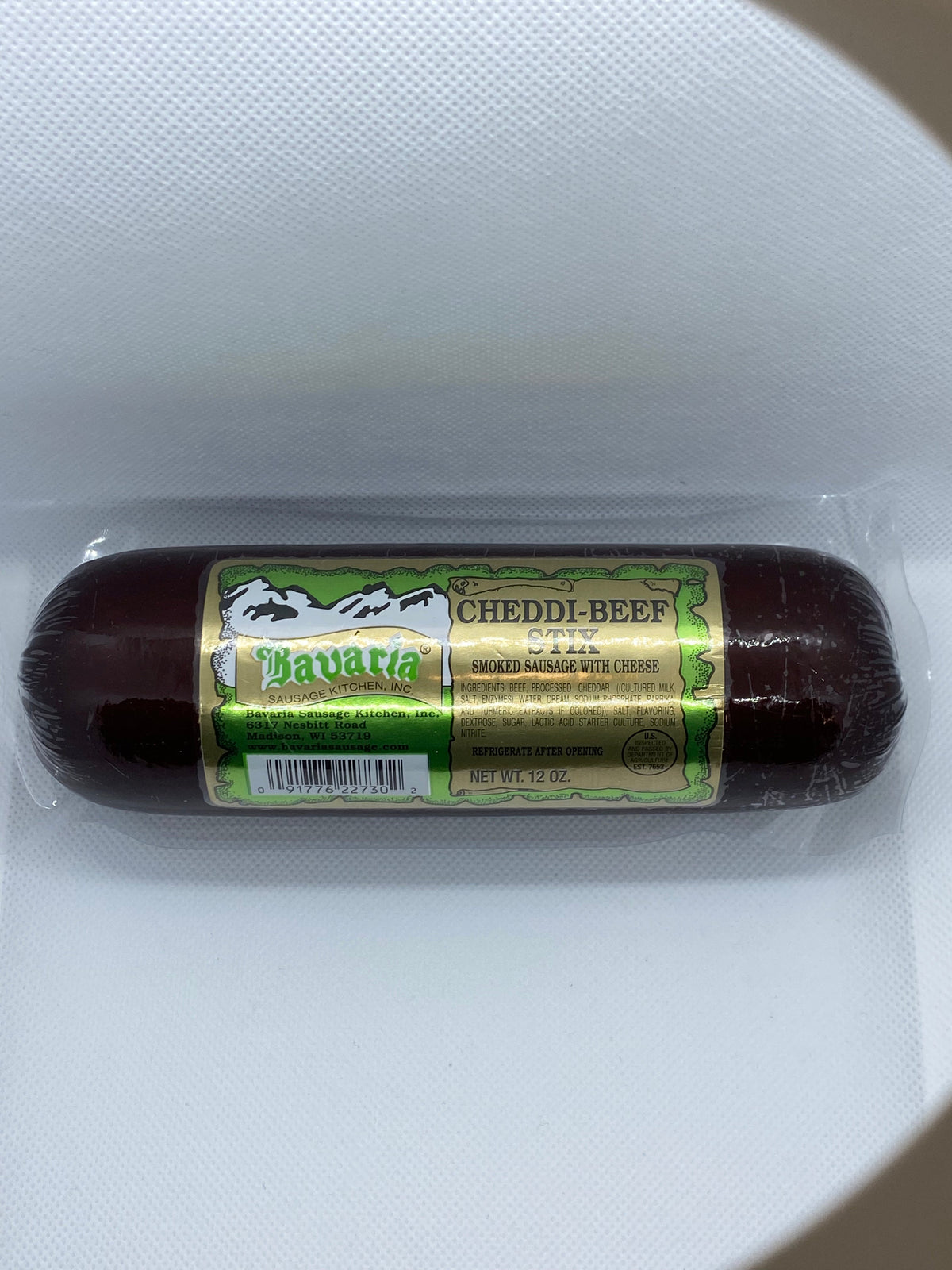Bavaria Cheddi-Beef Stix Summer Sausage, 12oz