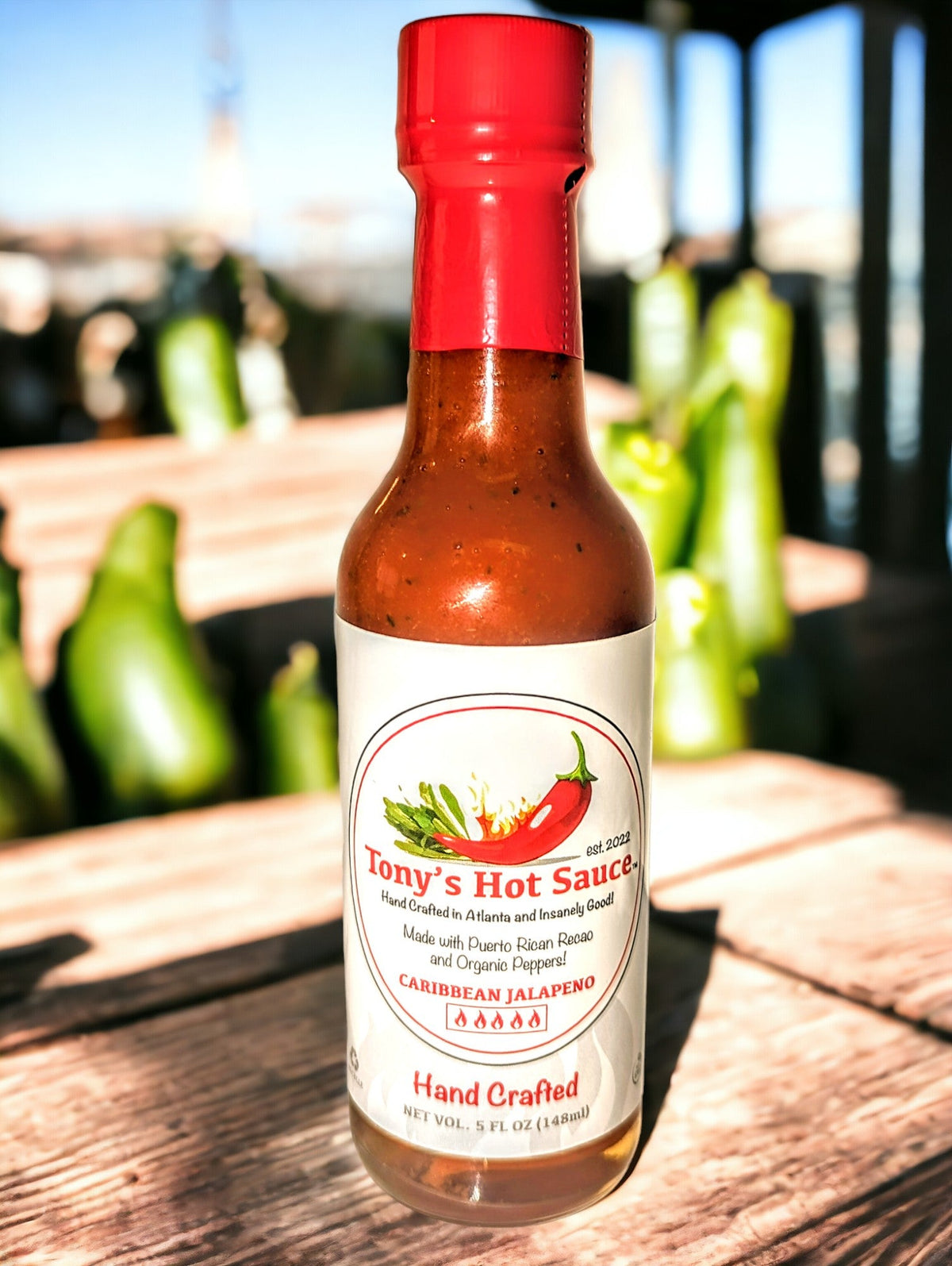 Tony's Handcrafted "Caribbean Jalapeno" Hot Sauce 5 Oz, Hot Sauce from Tony's Hot Sauce Company
