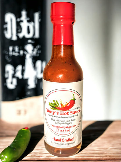 Tony's Handcrafted "Caribbean Jalapeno" Hot Sauce 5 Oz, Hot Sauce from Tony's Hot Sauce Company