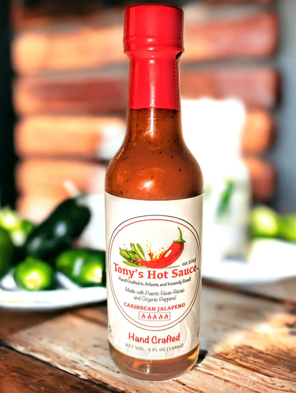 Tony's Handcrafted "Caribbean Jalapeno" Hot Sauce 5 Oz, Hot Sauce from Tony's Hot Sauce Company