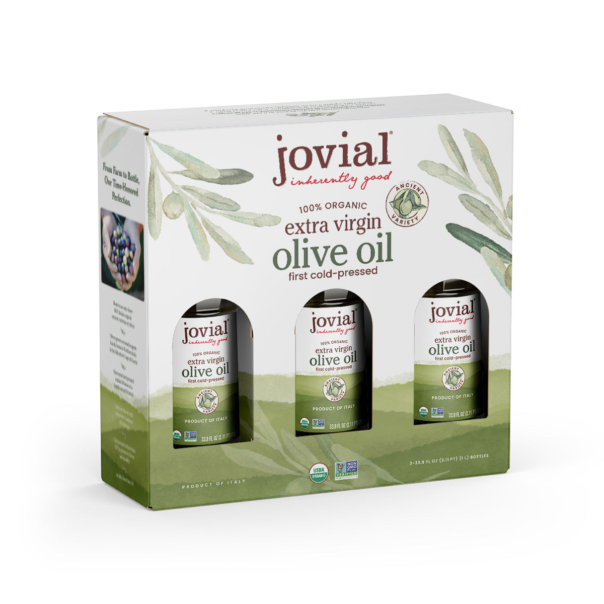 Organic Extra Virgin Olive Oil, 3 Pack from Jovial Foods, Inc