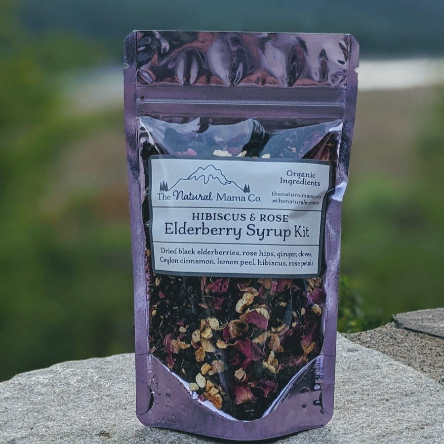 Elderberry Syrup Kit - Hibiscus & Rose, Syrup from The Natural Mama Co