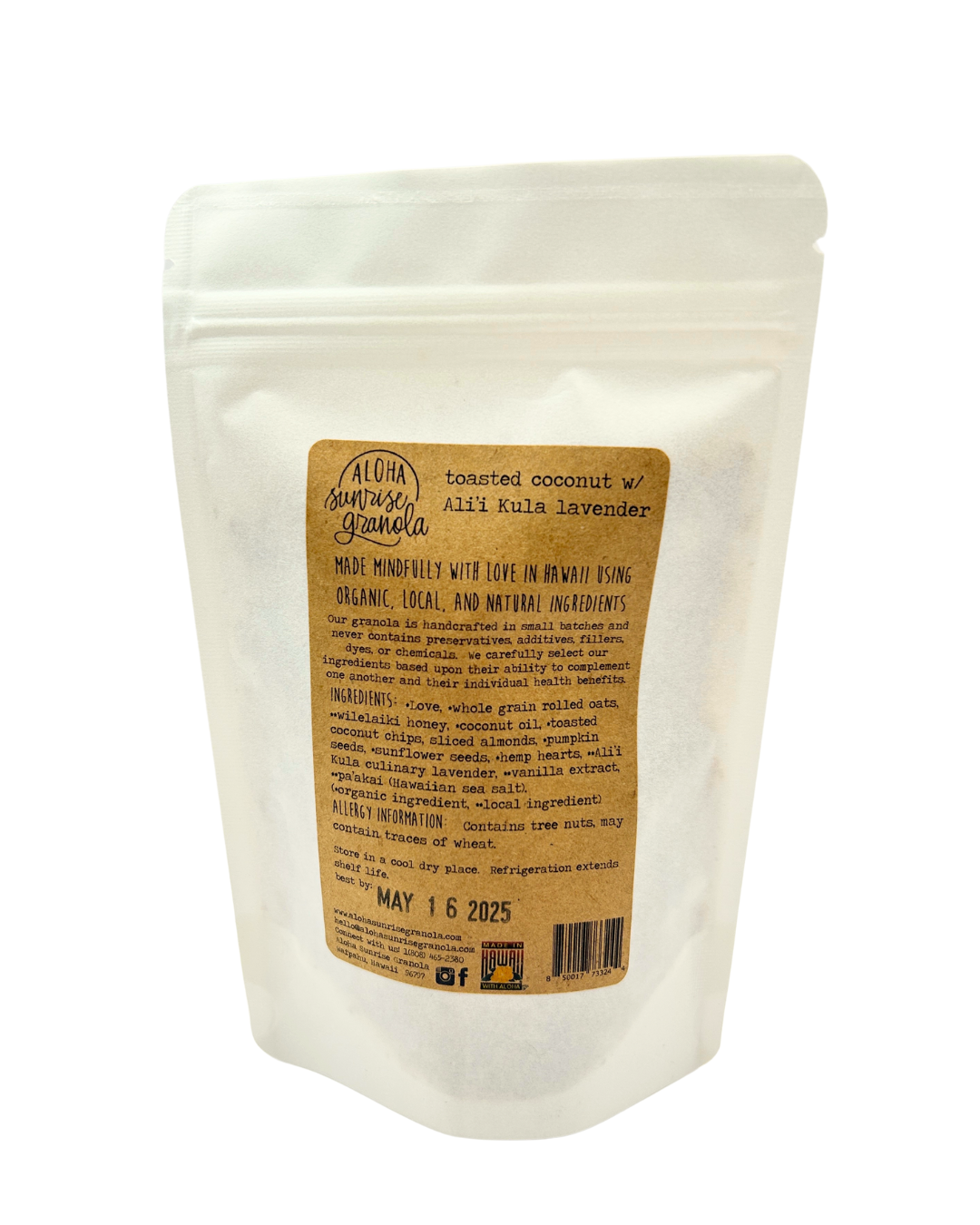 Aloha Sunrise Granola - Toasted Coconut w/ Ali'i Kula Lavender, image 2 of 2
