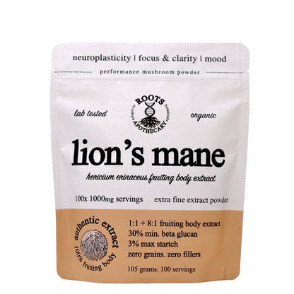 lion's mane extract. organic, Supplement from Roots Apothecary