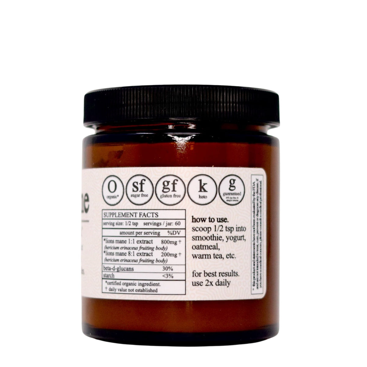 lion's mane extract. organic, Supplement from Roots Apothecary