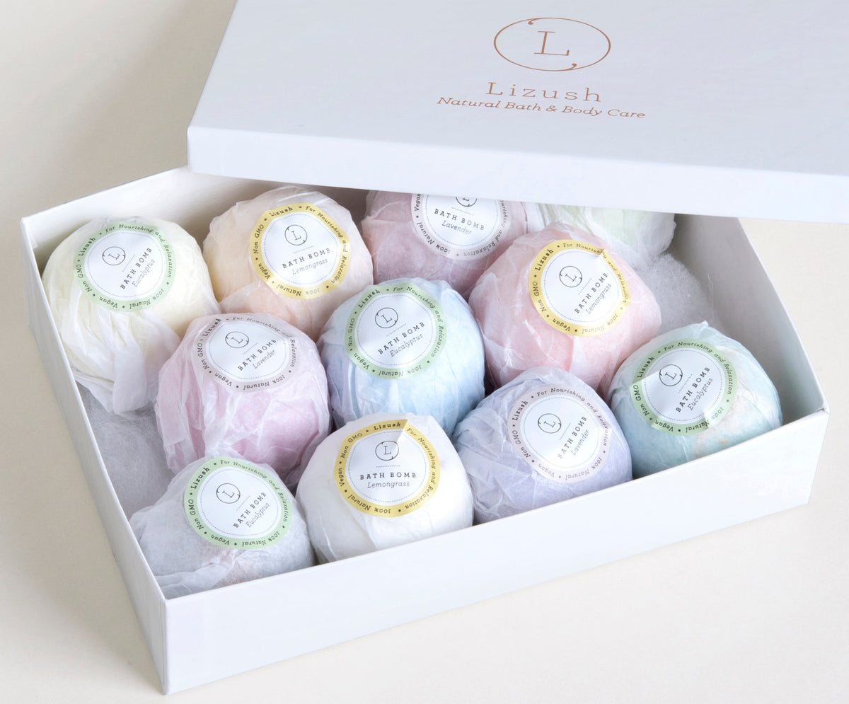 11 Bath Bombs Gift Box +  one Free Bomb to make 12 !!, Gift Box from Lizush