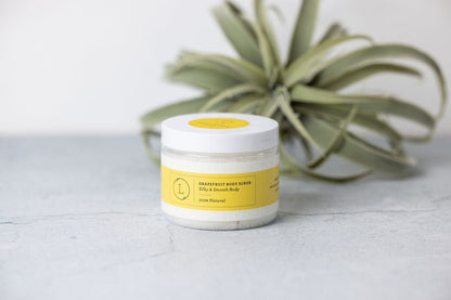 CBD Grapefruit Body Salt Scrub with CBD - Moisturizing and fresh (THC free), Health & Beauty from Lizush