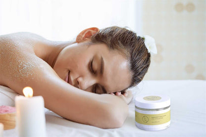 CBD Grapefruit Body Salt Scrub with CBD - Moisturizing and fresh (THC free), Health & Beauty from Lizush
