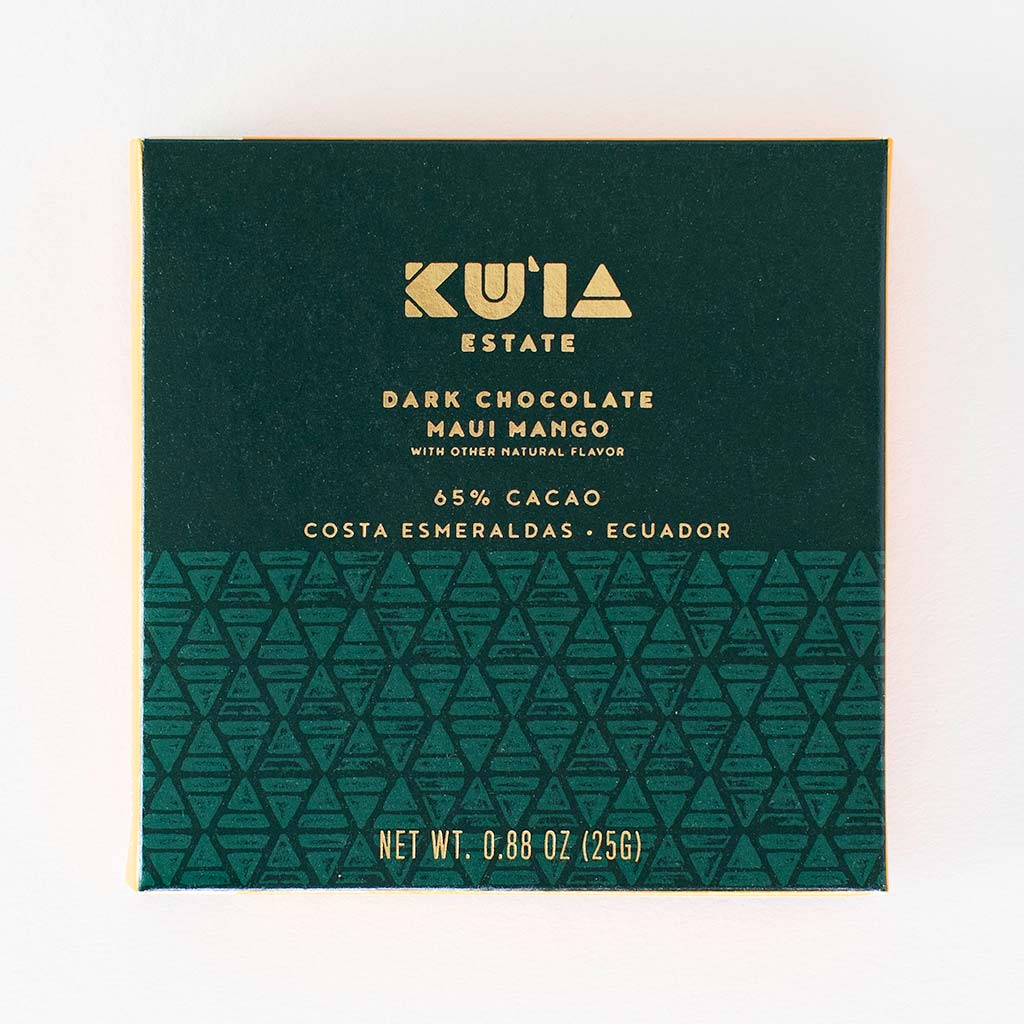 Mango Dark Chocolate Bar, Confection from Maui Kuʻia Estate Chocolate
