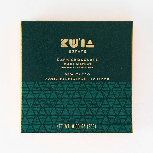 Mango Dark Chocolate Bar, Confection from Maui Kuʻia Estate Chocolate