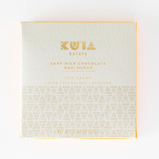Mango Dark Milk Chocolate Bar, Confection from Maui Kuʻia Estate Chocolate