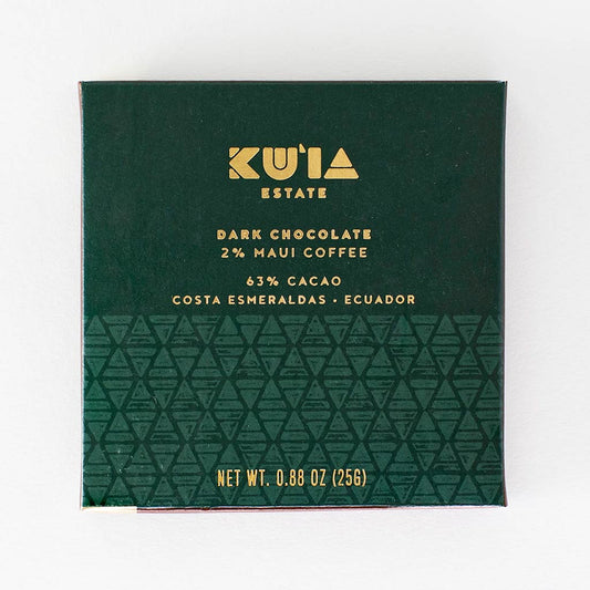 Maui Mokka® Coffee Dark Chocolate Bar, Confection from Maui Kuʻia Estate Chocolate