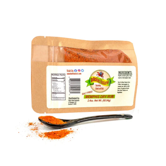 Memphis Dry Rub (Salt-Free and Hot) Seasoning Blend, Pantry from Rollicking Buckaroo