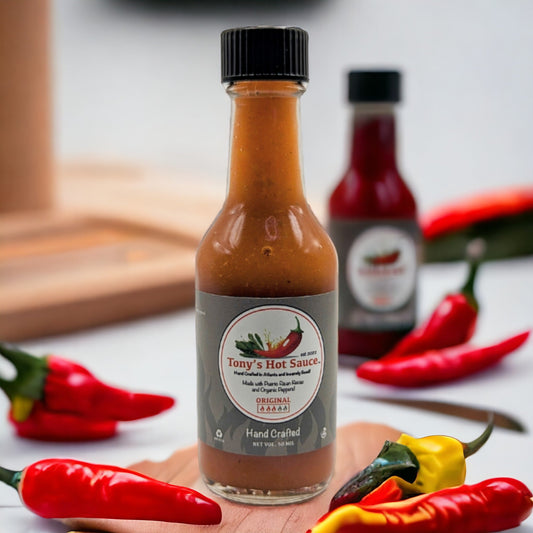 Tony's Handcrafted Hot Sauce-Original Flavor-50.ml Travel size, Hot Sauce from Tony's Hot Sauce Company