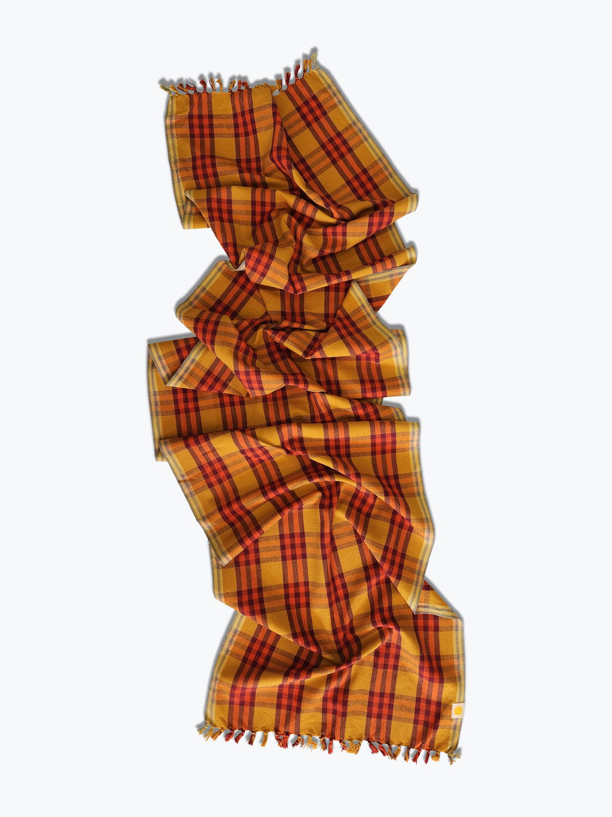 Waffle Plaid Table Runner - Naranja, image 3 of 4