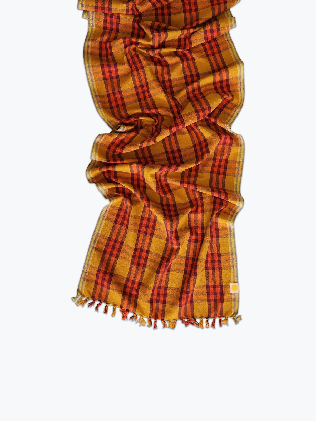 Waffle Plaid Table Runner - Naranja, image 2 of 4