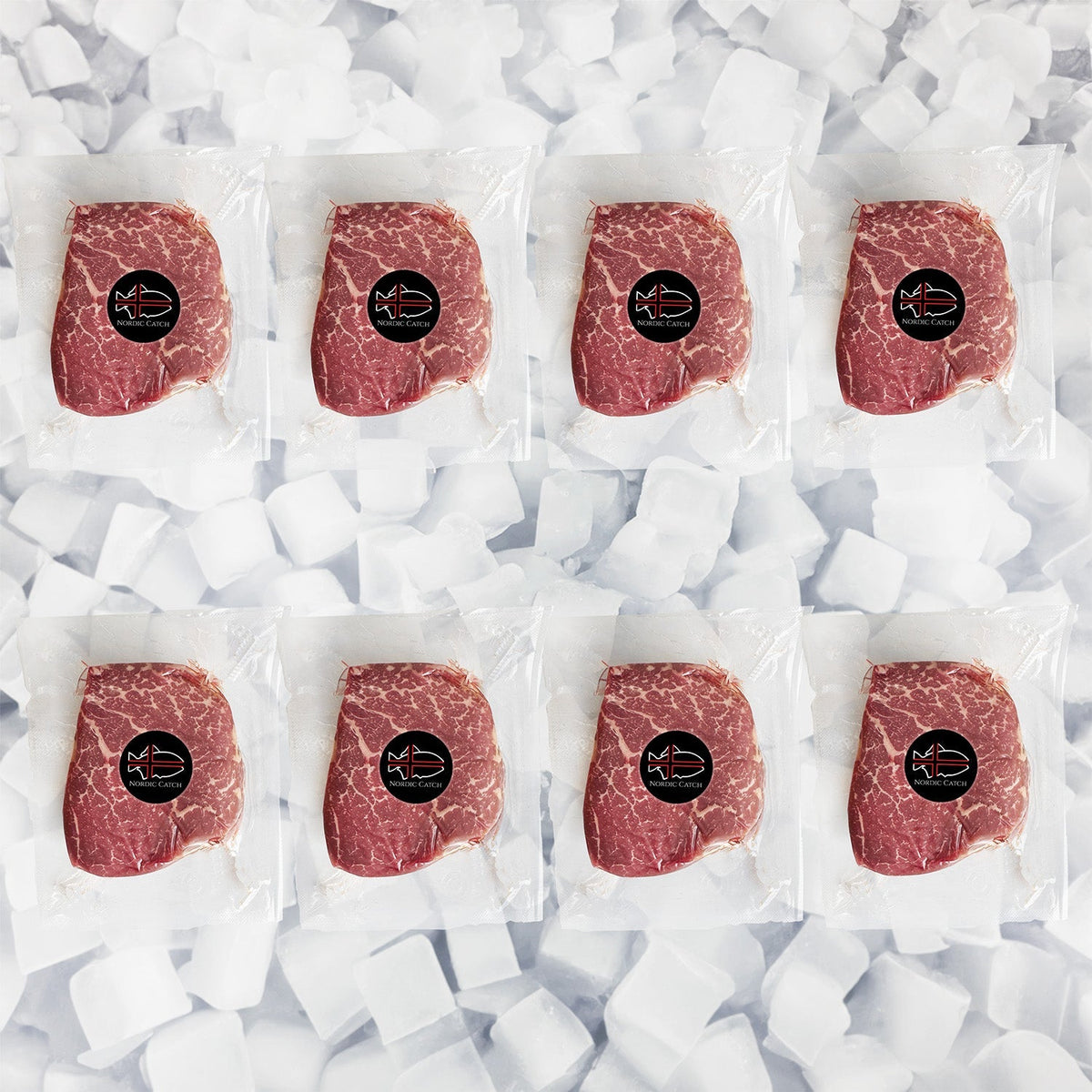 Natural Black Angus Prime Filet Mignon Steak, Grass Fed (Bulk Case), Meat from Nordic Catch