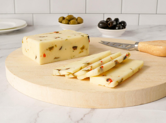 Olive Cheddar, Cheese from Keystone Cheese