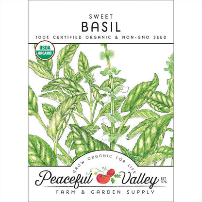 Sweet Basil Seeds (Organic), Garden from Grow Organic