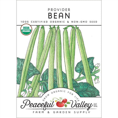 Provider Bush Bean Seeds (Organic), Garden from Grow Organic