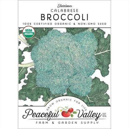 Calabrese Broccoli Seeds (Organic), Garden from Grow Organic