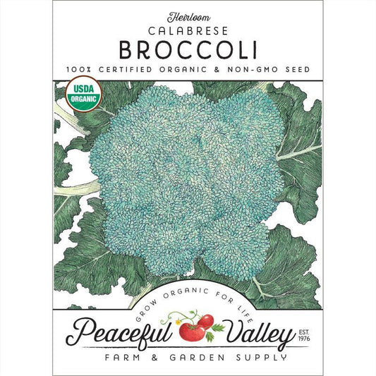 Calabrese Broccoli Seeds (Organic), Garden from Grow Organic