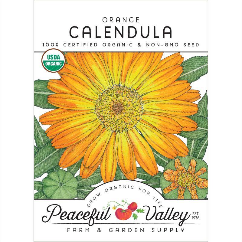 Orange Calendula Seeds (Organic) by Grow Organic