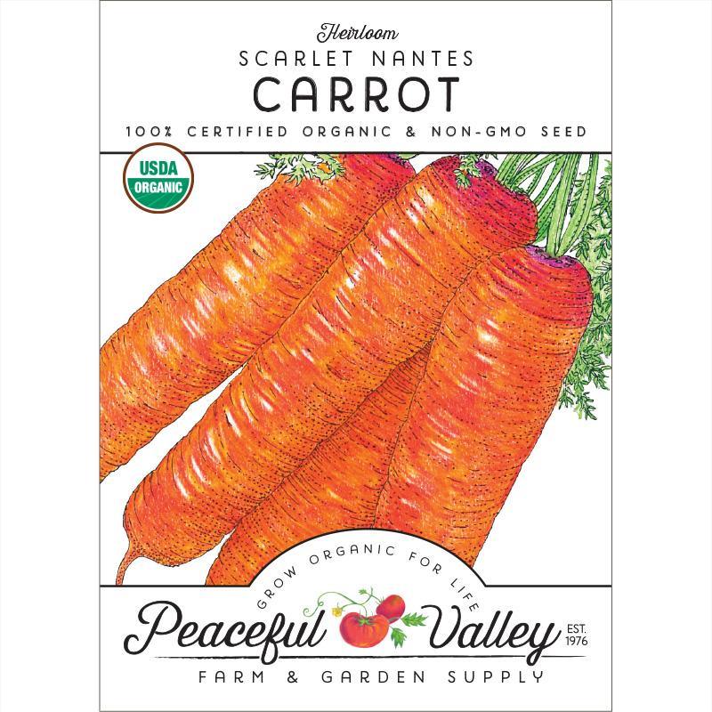 Scarlet Nantes Carrot Seeds (Organic) by Grow Organic