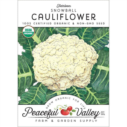 Snowball Cauliflower Seeds (Organic), Garden from Grow Organic