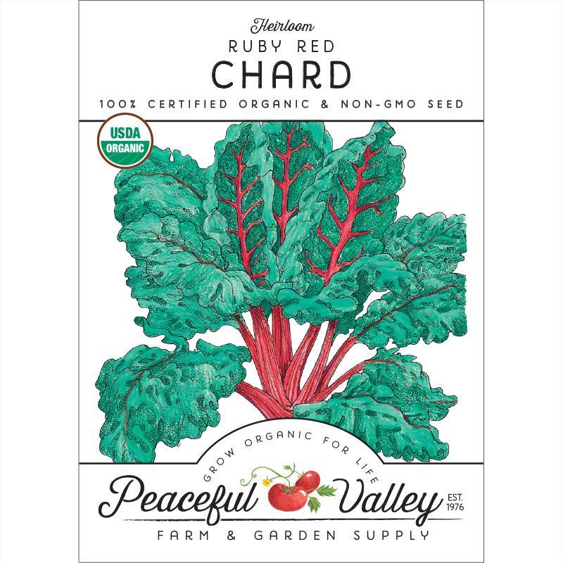 Red Ruby Chard Seeds (Organic), Garden from Grow Organic