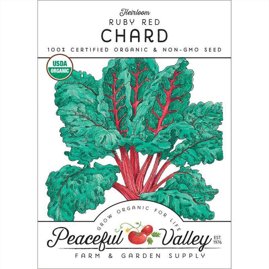 Red Ruby Chard Seeds (Organic), Garden from Grow Organic