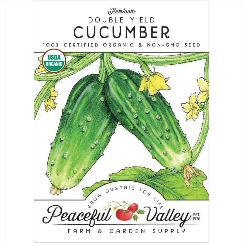 Double Yield Cucumber Seeds (Organic), Garden from Grow Organic