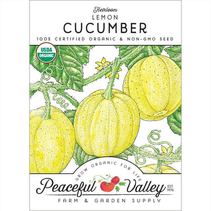 Lemon Cucumber Seeds (Organic), Garden from Grow Organic