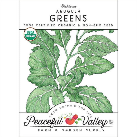 Arugula Greens Seeds (Organic), Garden from Grow Organic