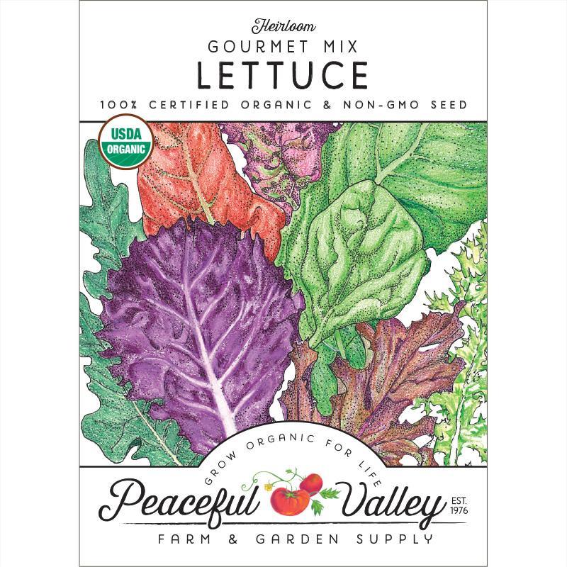 Gourmet Mix Lettuce Seeds (Organic), Garden from Grow Organic