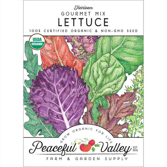 Gourmet Mix Lettuce Seeds (Organic), Garden from Grow Organic