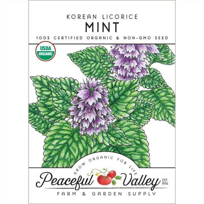 Korean Licorice Mint Seeds (Organic), Garden from Grow Organic
