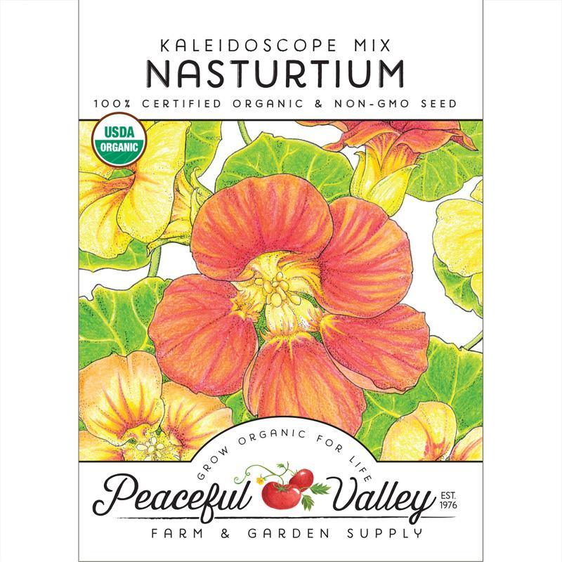 Kaleidoscope Mix Nasturtium Seeds (Organic), Garden from Grow Organic